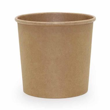Suppebæger rund Soup-To-Go 750 ml 26 oz Pap PE-belagt Brun,500 stk/krt