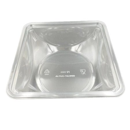 Bowle skål kvadratisk 180x180x53 mm lav APET klar,400 stk/krt