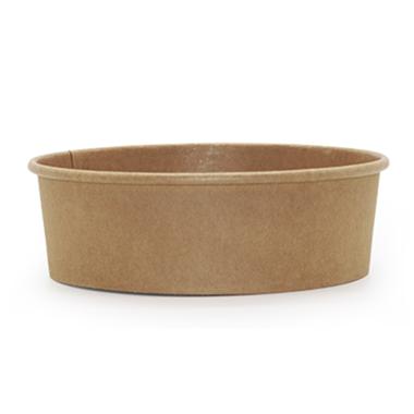 Salatskål wok 500 ml Ø150x46 mm kraft PE-belagt karton Brun,6 ps x 50 stk/krt