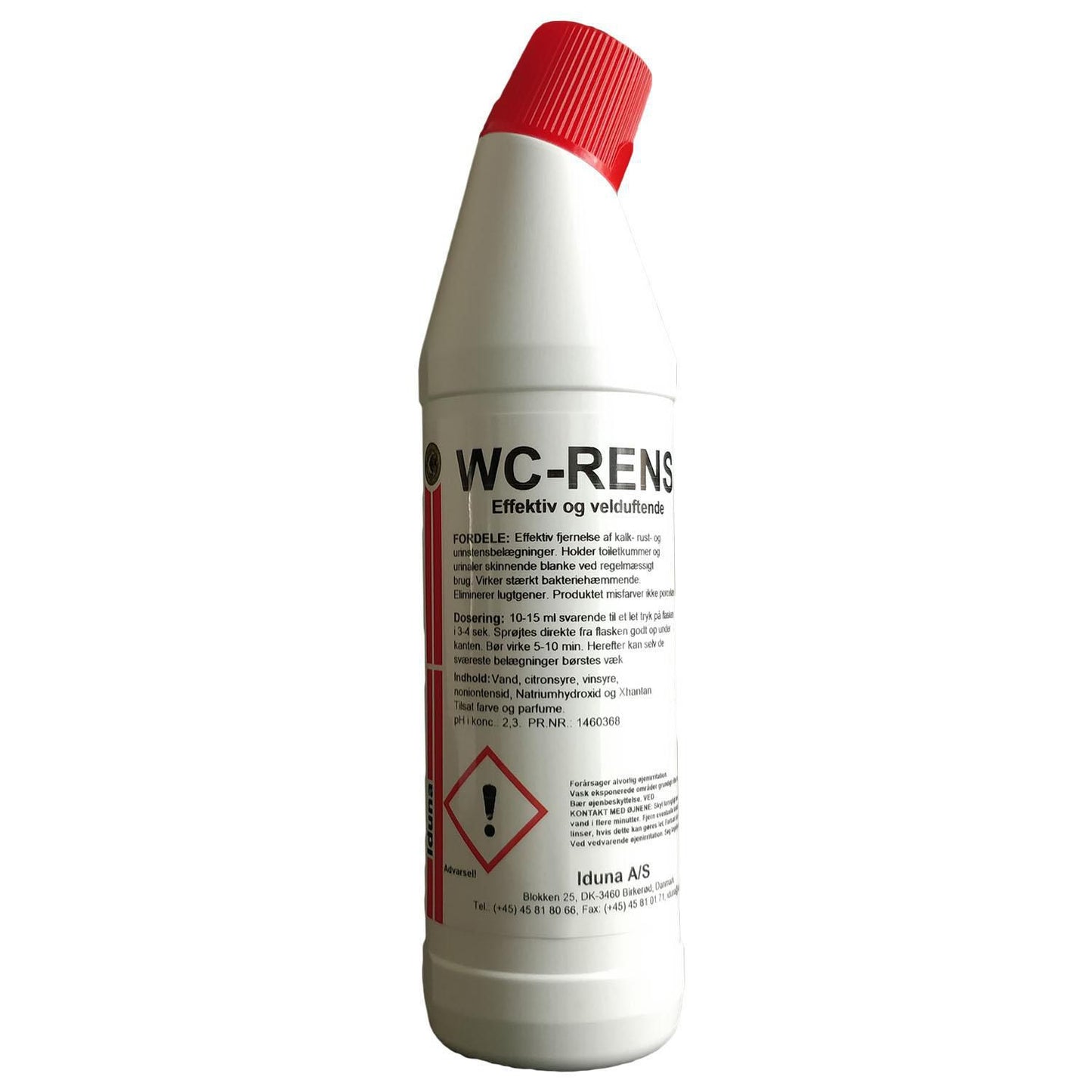 Toiletrens Flydende Iduna WC-Rens 750ml Svanemærket med Farve/Parfume Blå Surt,6 fl x 750 ml/krt