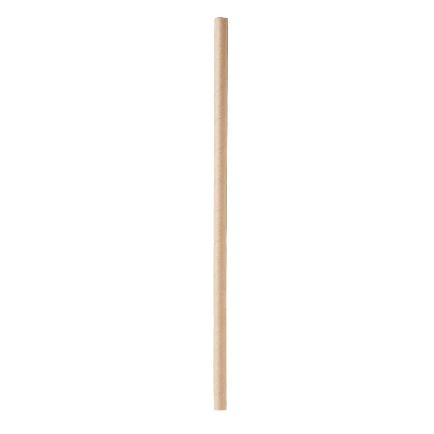 Sugerør Ø8x230mm uden Knæk Bionedbrydelig Papir Brun kraft,36 ps x 100 stk/krt