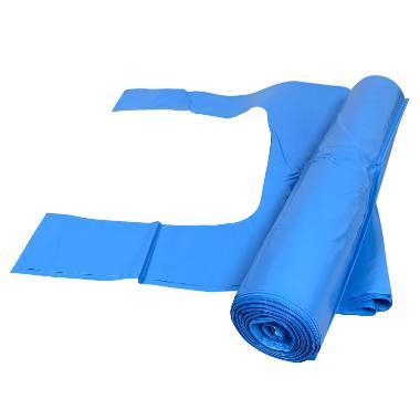 Knudesække B390/180xL1610mm, Blå 190-liters – 55my (10 ruller)