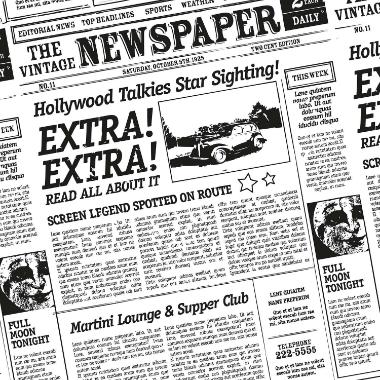 Burgerpapir Old News 300x300 mm 38 gr naturlig Greaseproof,1000 stk/krt