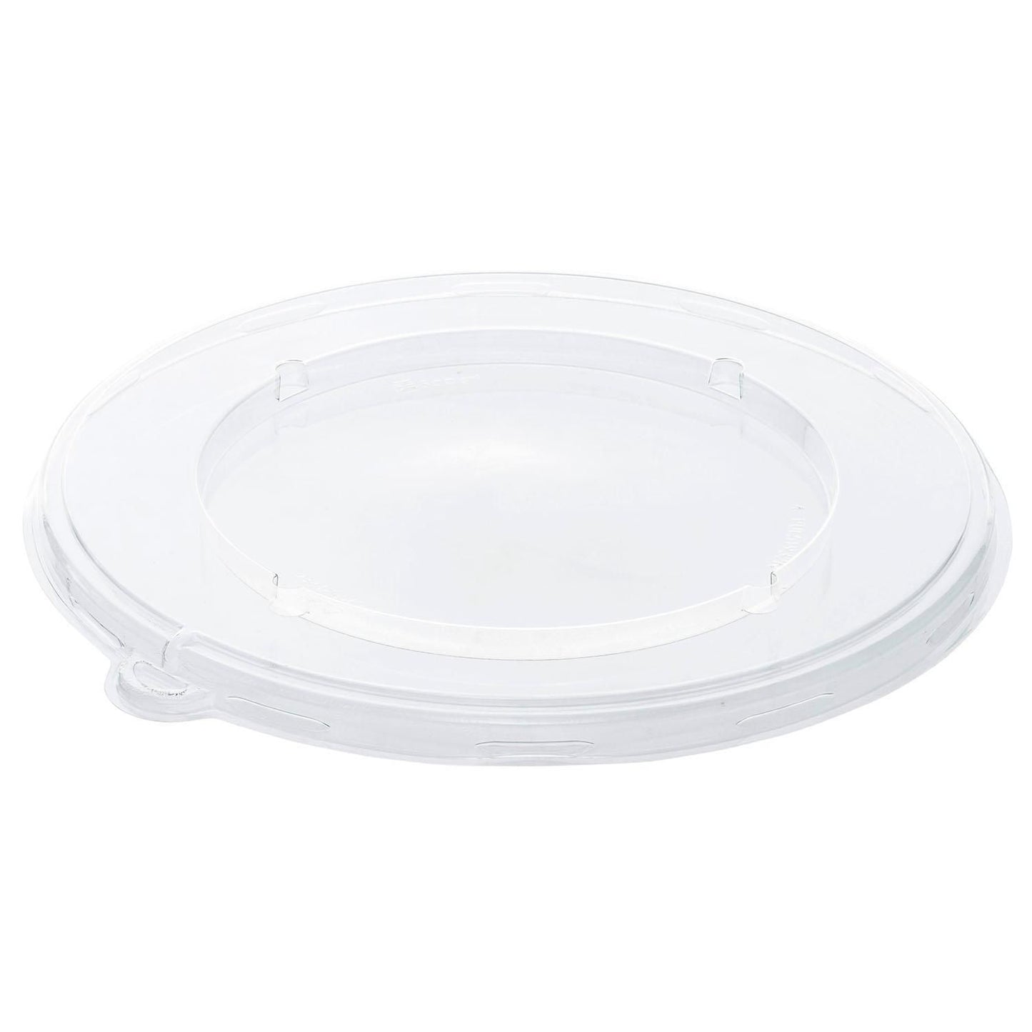 Låg fladt Ø209 x10 mm rpet til Bagasse bakke 1000 ml,6 ps x 25 stk/krt