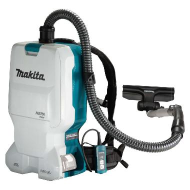 Støvsuger Makita rygstøvsuger LXT 2x18V 6ltr 5.9kg m. tilbehør u. lader/batteri,stk