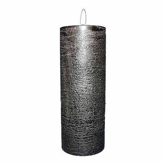 LED bloklys 7.5x20 cm med  3D flamme Sort,stk
