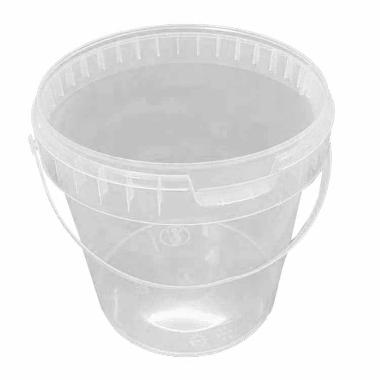 Bøtte spand EZE1180 1100 ml Ø132x132 mm med hank PP Klar,450 stk/krt