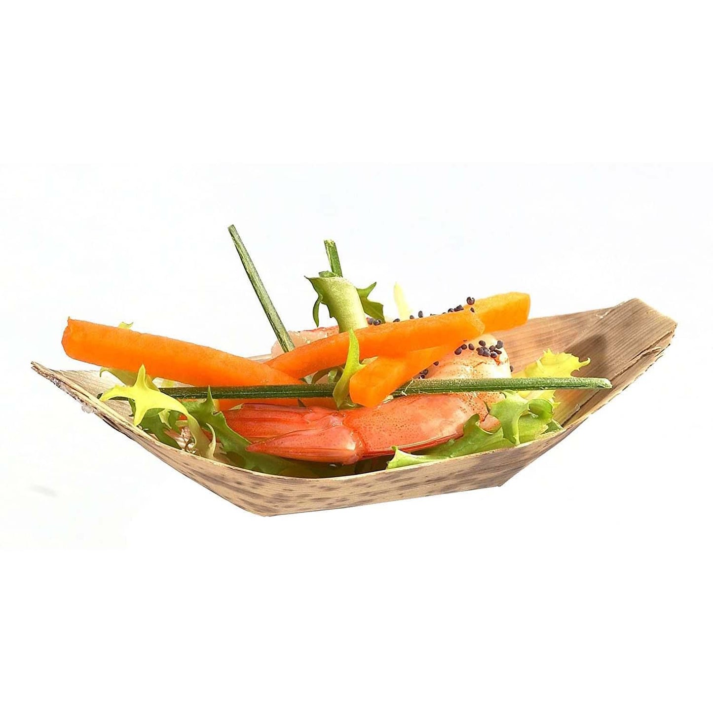 Båd bakke 115x50x30 mm Aflang Bambus natur,100 stk/ps
