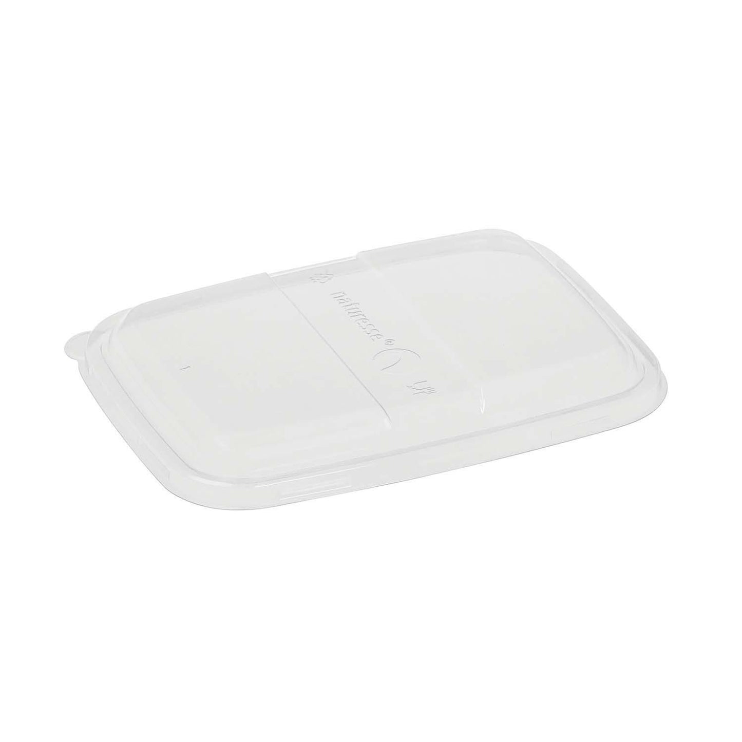 Plastlåg 230x165 mm Firkantet Bionedbrydelig PLA Klar til bagasse bakker,4 ps x 100 stk/krt