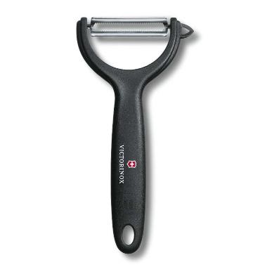 Tyndskræller Victorinox med takket skær Sort plastik og Rustfri stål,stk