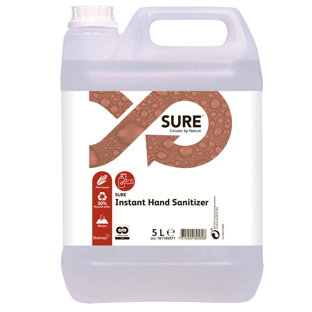 Hånddesinfektion Skum Sure Instant Hand Sanitizer 5ltr C2C med Parfume,2 dnk x 5 ltr/krt
