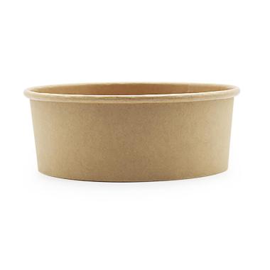 Salatbakke rund 1090 ml Ø 165 x 55 mm kraft/pe Brun,6 pk x 50 stk/krt