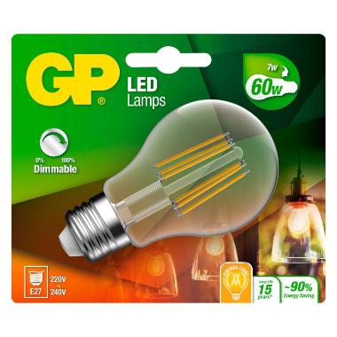 LED Pære GP Filament E27 7Watt 806 Lumen Dæmpbar,stk