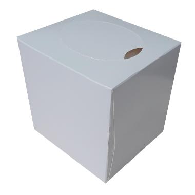 Ansigtsserviet neutral 2 lag nyfiber 20x21 cm i 100 stk. i cube,30 pk x 100 stk/krt