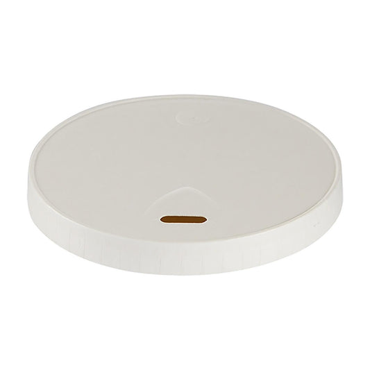 Drikkelåg Pap Ø90xH16mm Til Kaffebæger Hvid,20 ps x 50 stk/krt