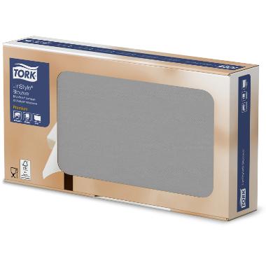 Dug Stikdug Tork LinStyle 80x80 cm Grå,20 stk/pk