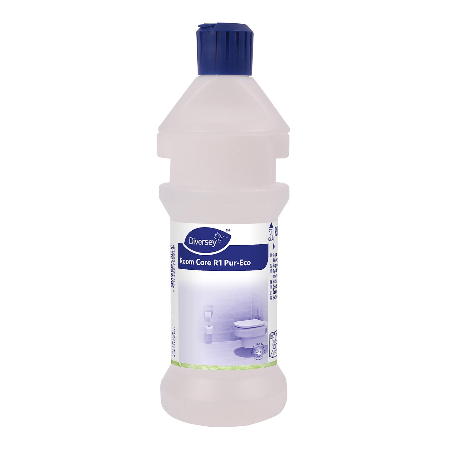 Flaske Tom 300ml med Snaplåg/Label Grå/Blå til Room Care R1 Pur-Eco,6 stk/krt