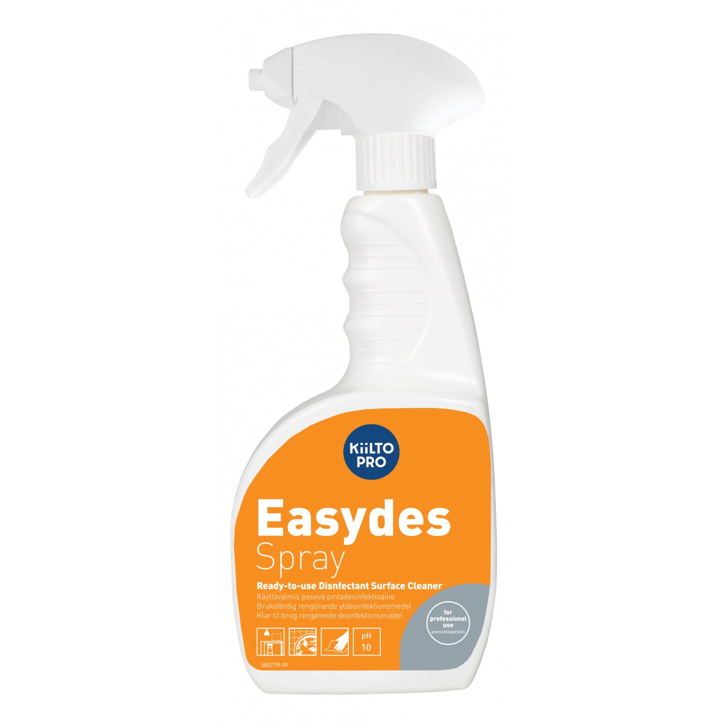 Rengøring/Desinfektion Kiilto Easydes Spray 750ml med Ethanol Klar-til-brug,750 ml/fl
