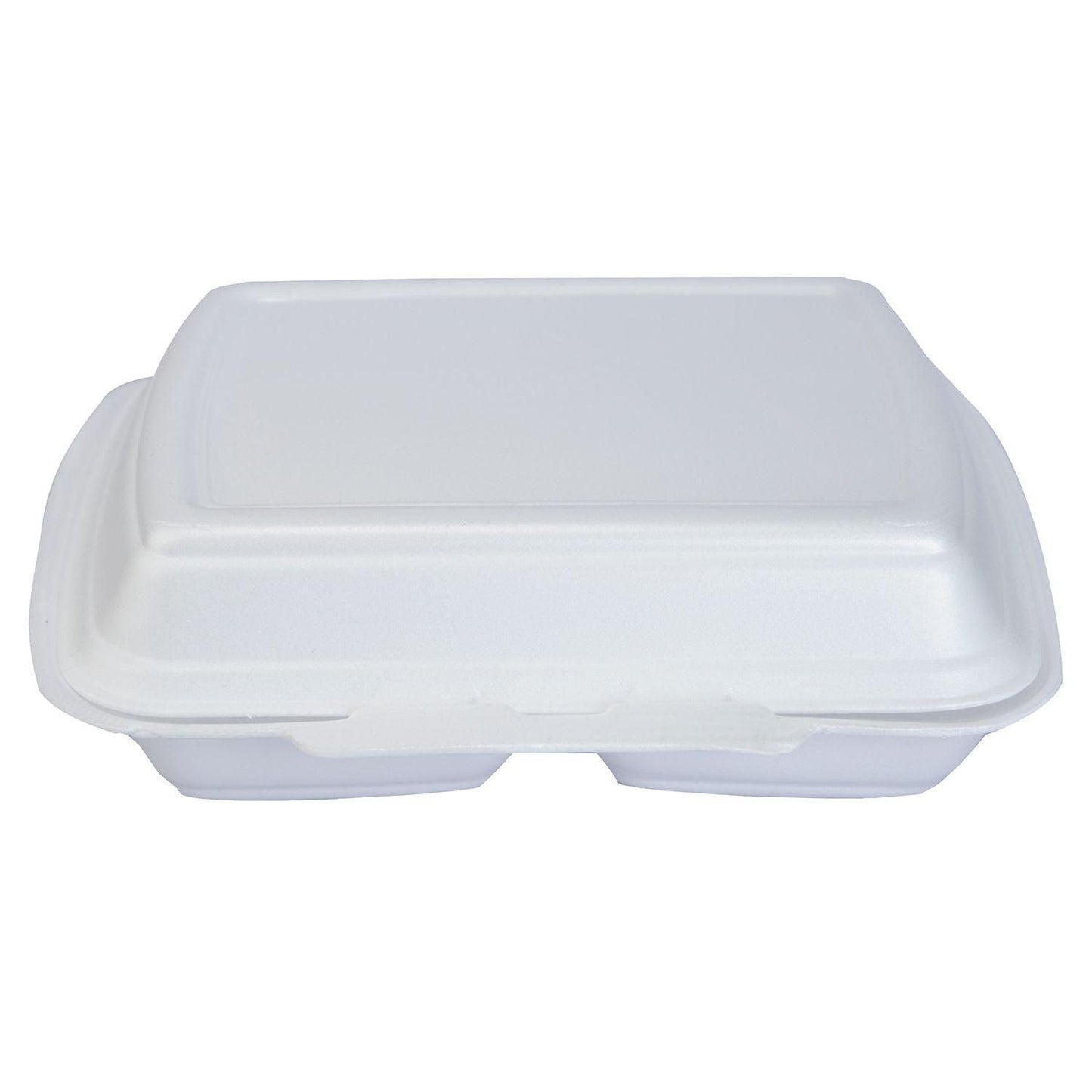 Termobakke 2-rum 247x198x75 mm Hængslet låg XPS Hvid HP 4/2 TT,2 pk x 125 stk/krt
