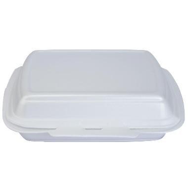 Termobakke 1-rum 247x198x75 mm Hængslet låg XPS Hvid HP 4/1 TT,2 pk x 125 stk/krt