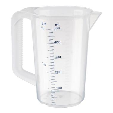 Målekande 0,5 liter med hank Ø90xH140 mm Polypropylen,stk