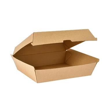 Takeaway boks 178x160x75 mm Kraft Brun/Brun,60 stk/krt