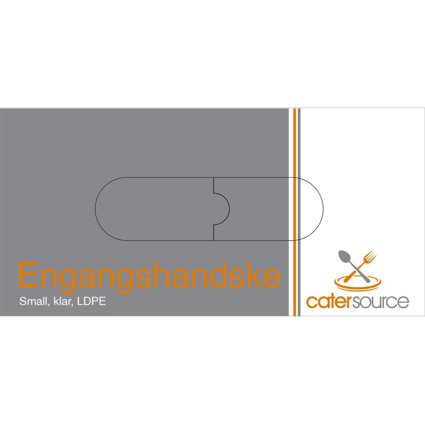Handske Engangs Catersource str S 240x120x63 mm i boks LDPE,450 stk/pk