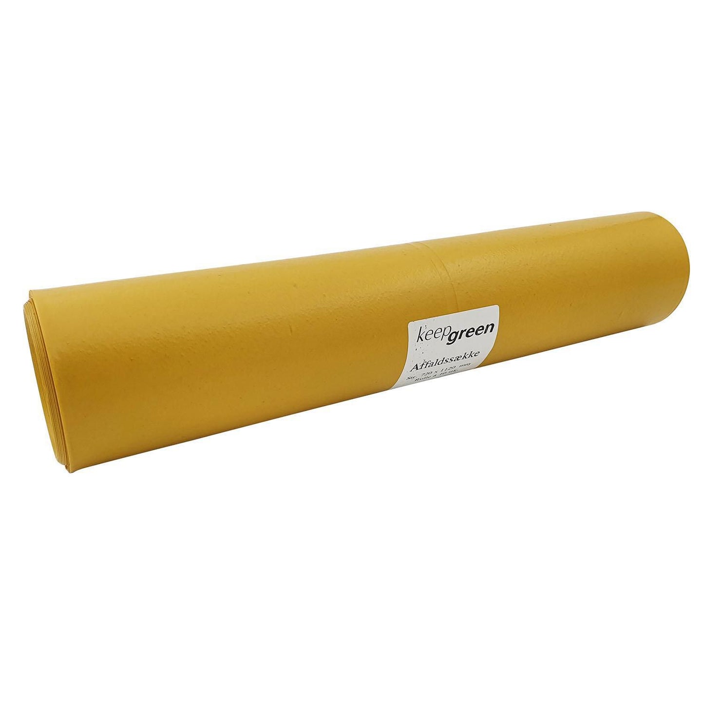 Sæk KeepGreen 100ltr B720xL1120mm 100my Ekstra Strong Gul,12 rl x 10 stk/krt