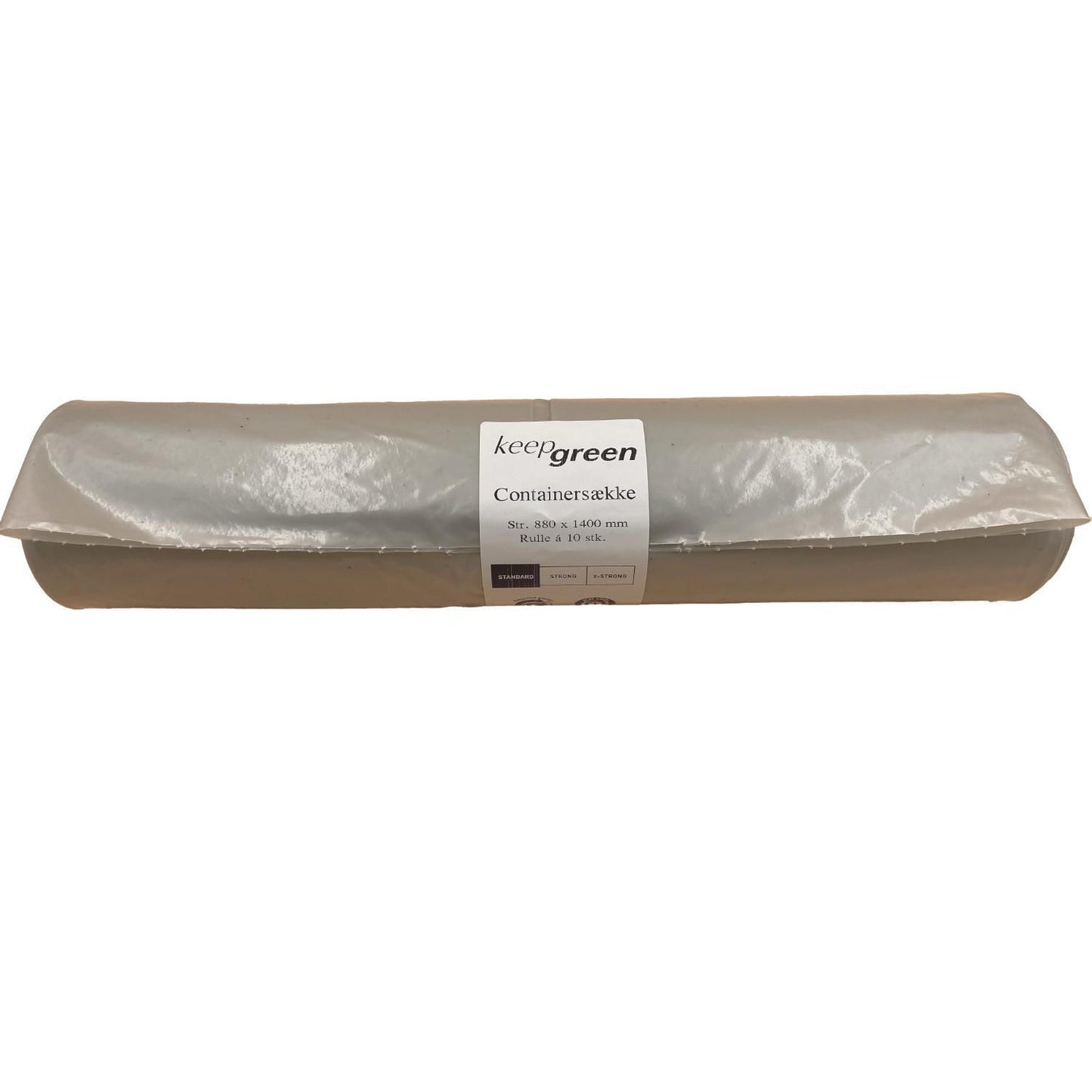 Containersæk KeepGreen 160ltr B880xL1400mm 40my Standard Transparent,12 rl x 10 stk/krt