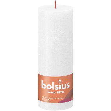 Bloklys Ø68x190 mm Brændetid 85 timer Rustik Hvid,4 stk/krt