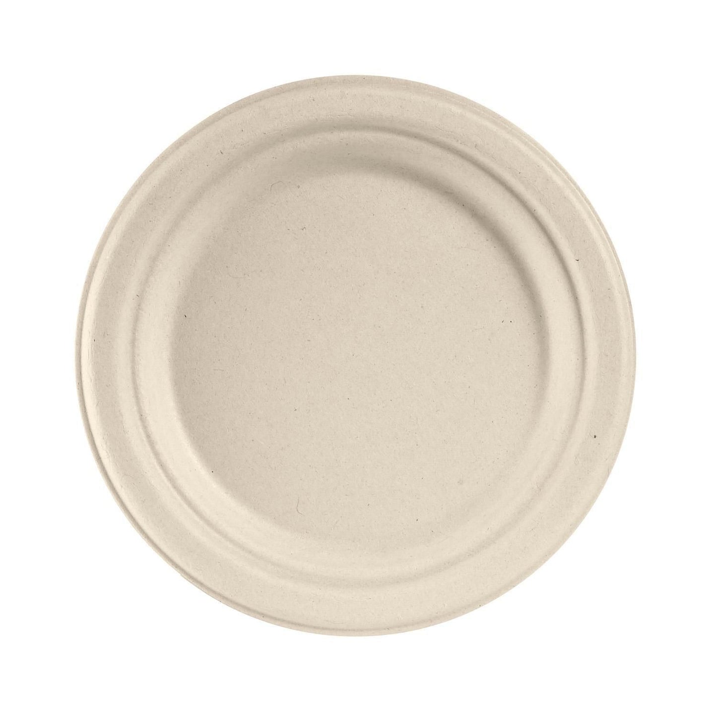 Tallerken rund Ø17cm bagasse FF natur brun,50 stk/ps