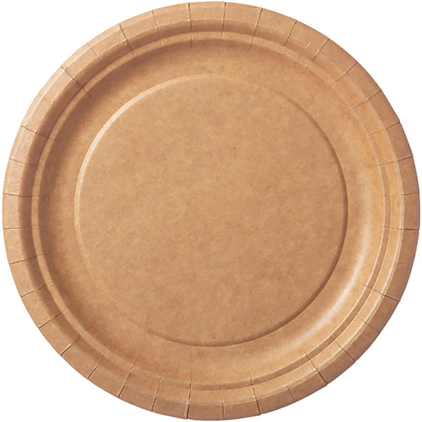 Paptallerken rund Ø18cm coated kraft SC detail pakning Brun,12 pk x 20 stk/krt
