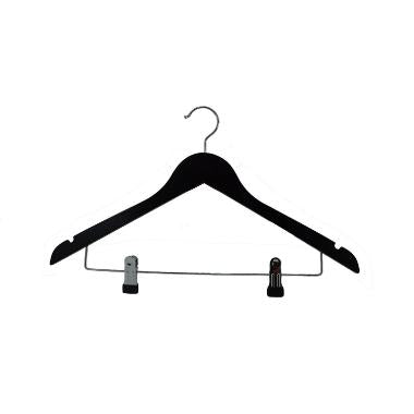 Bøjle med clips Træ 45 cm Sort,50 stk/krt