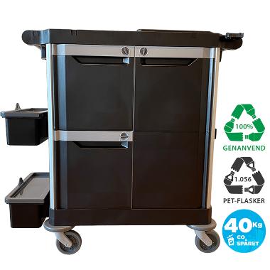 Rengøringsvogn Nordic Recycle trolley 2.0 Str. M halvdør + heldør,stk