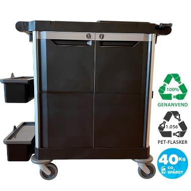 Rengøringsvogn Nordic Recycle trolley 2.0 Str. M dobbeltdør,stk