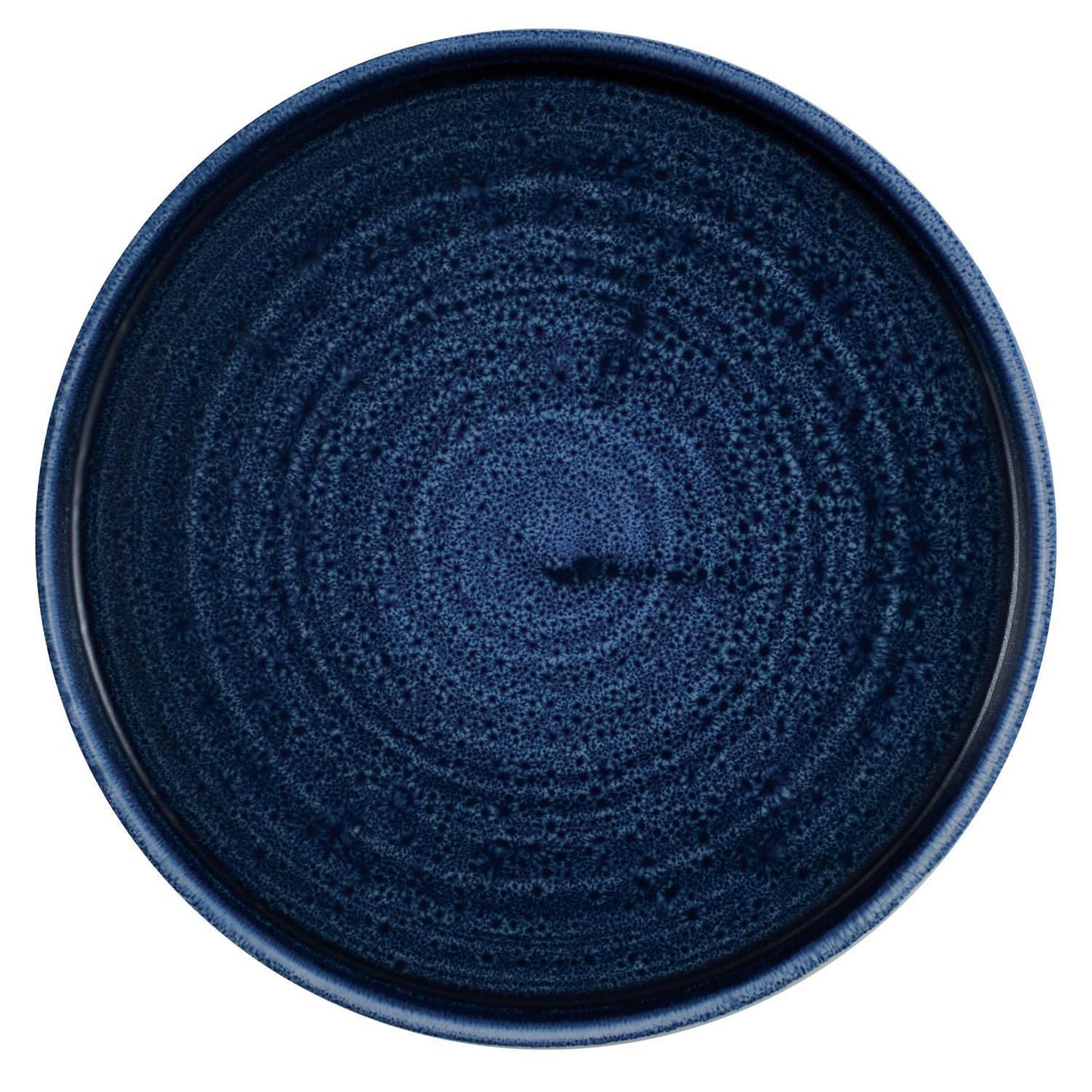 Tallerken Stonecast Plume Ø21 cm Flad med kant Porcelæn Marineblå,6 stk/krt