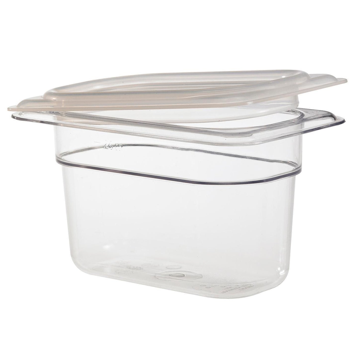 Låg til Kantine med pakning 1/9GN Polypropylen Klar,6 stk/krt