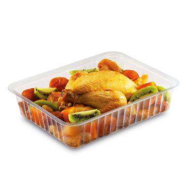 Plastbakke 1520 ml 230x180x50 mm PP transparent,6 pk x 75 stk/krt