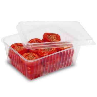 Plastbakke 2500 ml 230x180x85 mm PP transparent,6 pk x 50 stk/krt