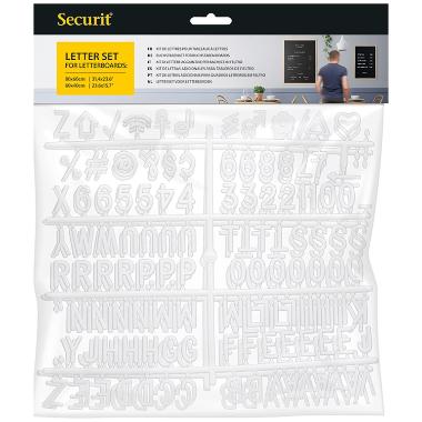 Bogstavsæt Securit 256 stk. Hvid,1 set