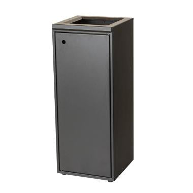 Affaldsstativ Tina Trolleys 100ltr m åbent låg Sort til kildesortering,stk