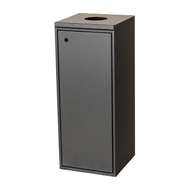 Affaldsstativ Tina Trolleys 100ltr med flaskeindkast Sort til kildesortering,stk