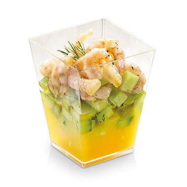 Dessertbæger 160ml 59x59x72mm konisk KOVA klar PLA,8 pk x 50 stk/krt