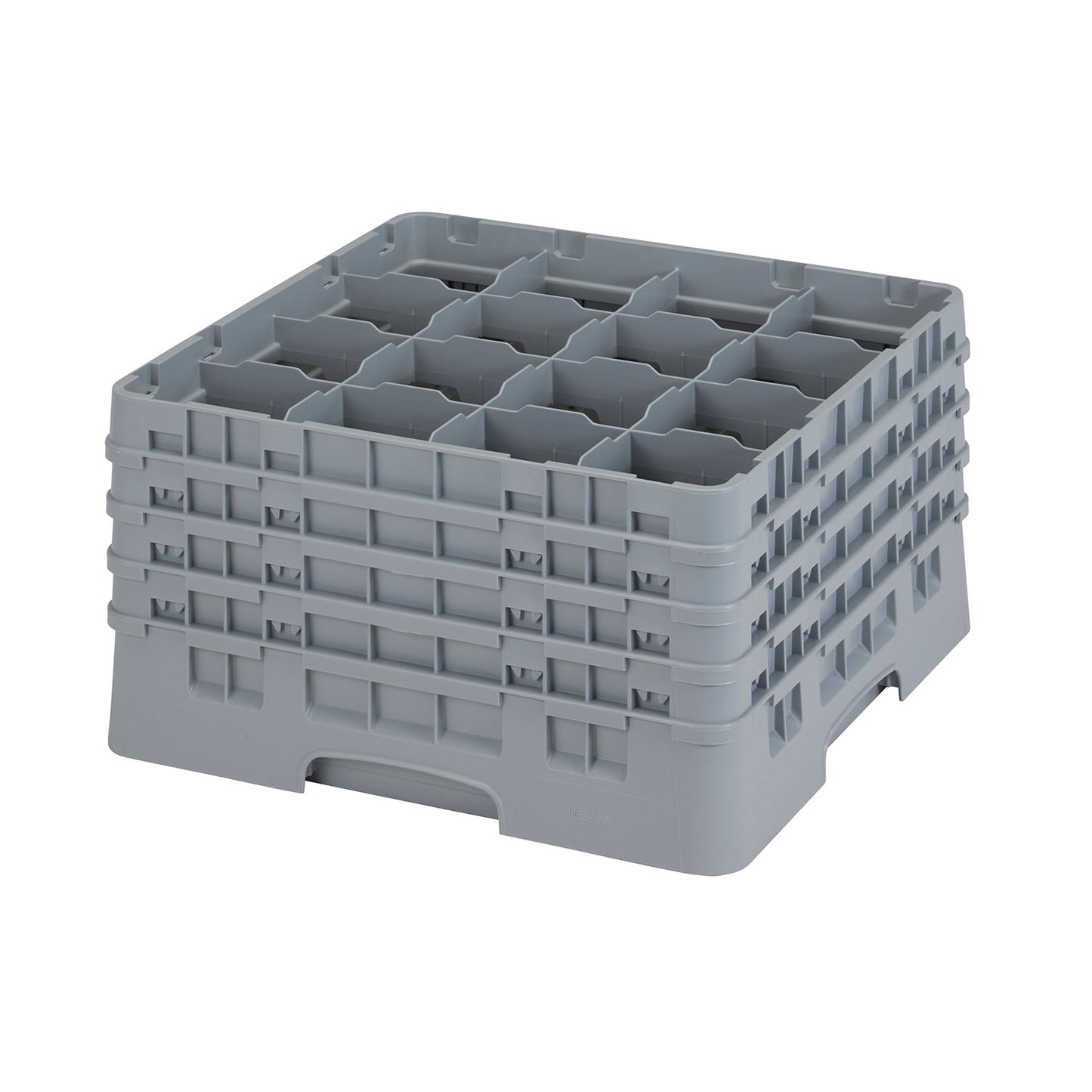 Opvaskekurv Cambro 16-rum L50xB50cm plast grå til glas,stk