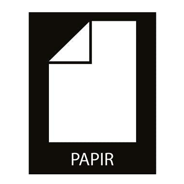 Piktogram papir L120xB75mm hvidt uden baggrund,stk