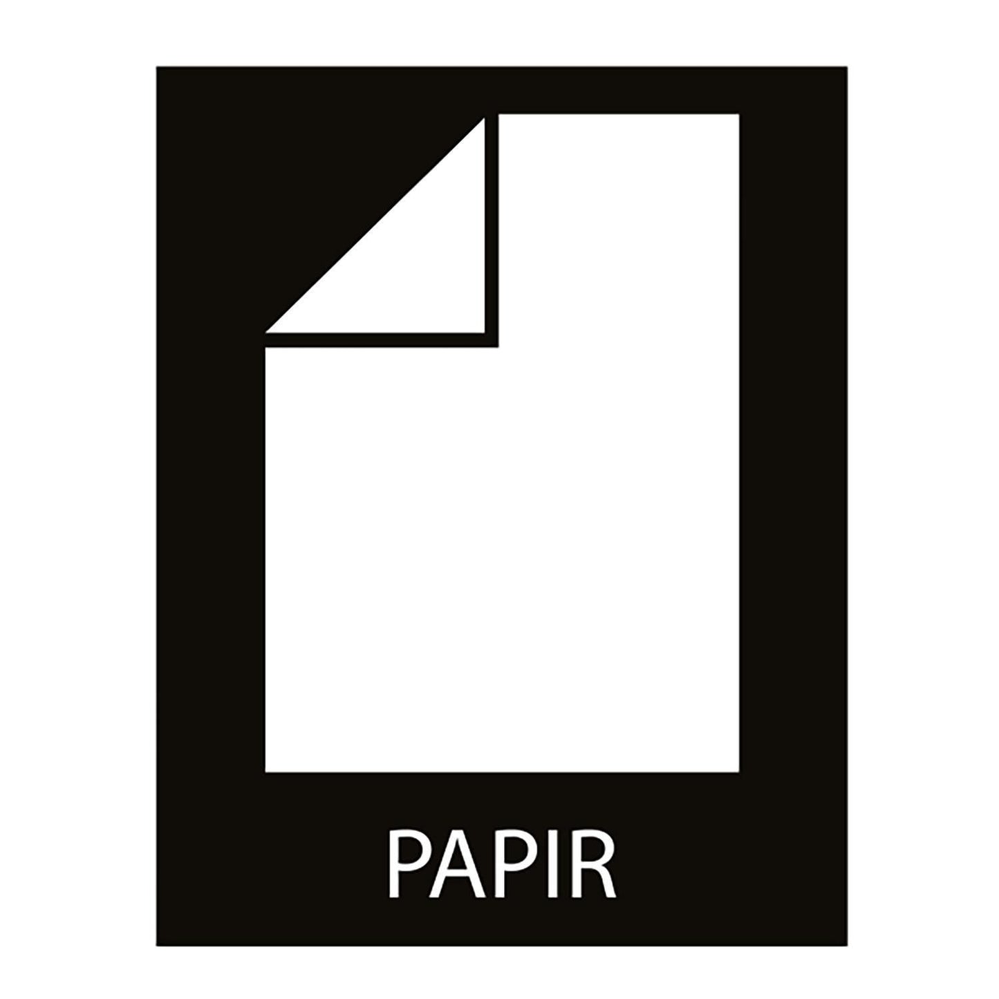 Piktogram papir L120xB75mm hvidt uden baggrund,stk