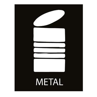 Piktogram metal L120xB50mm hvidt uden baggrund,stk