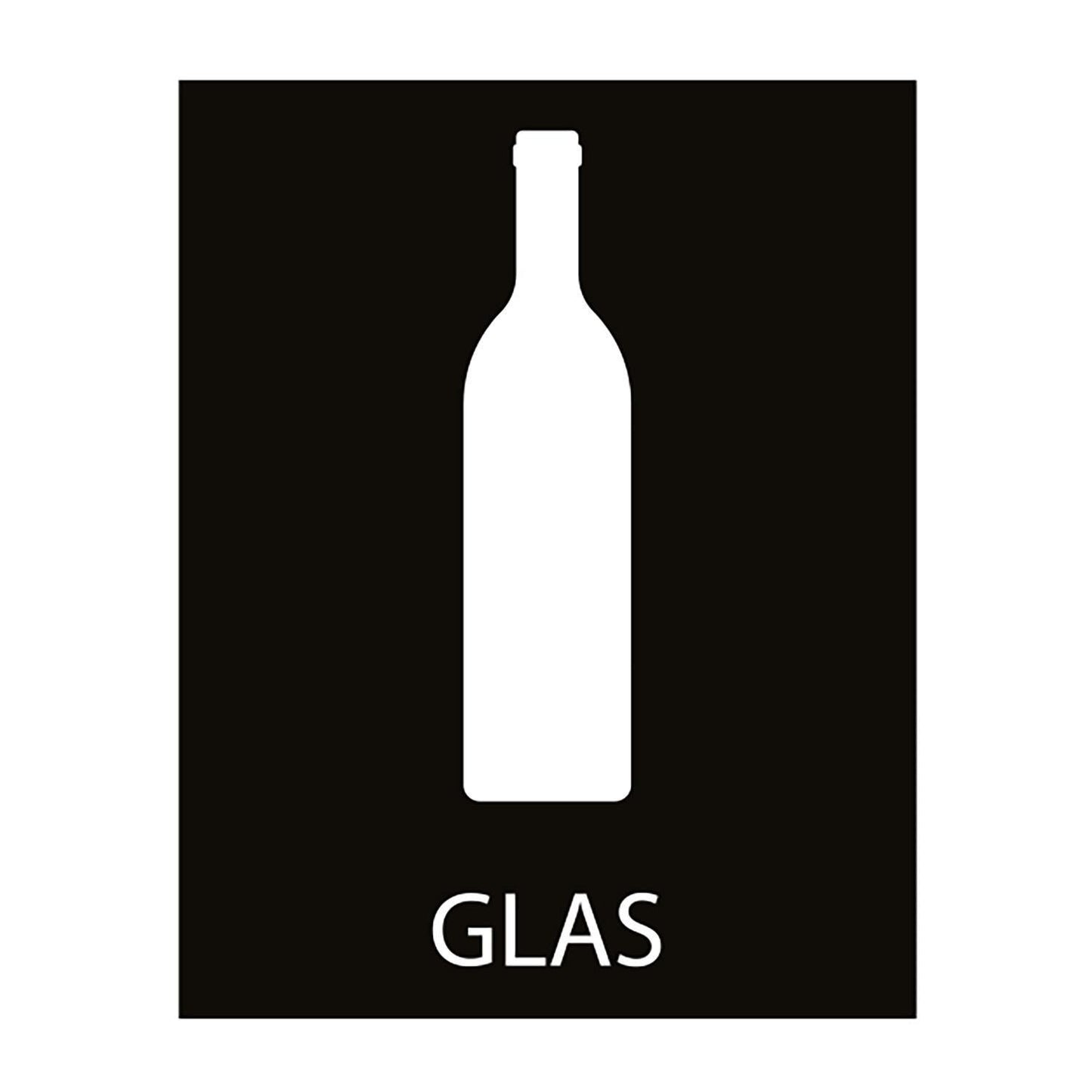 Piktogram glas L120xB35mm hvidt uden baggrund,stk