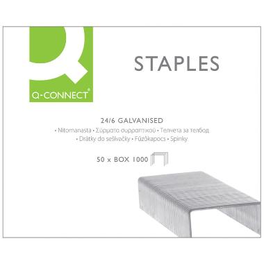 Hæfteklammer Q-connect 24/6,1000 stk/pk