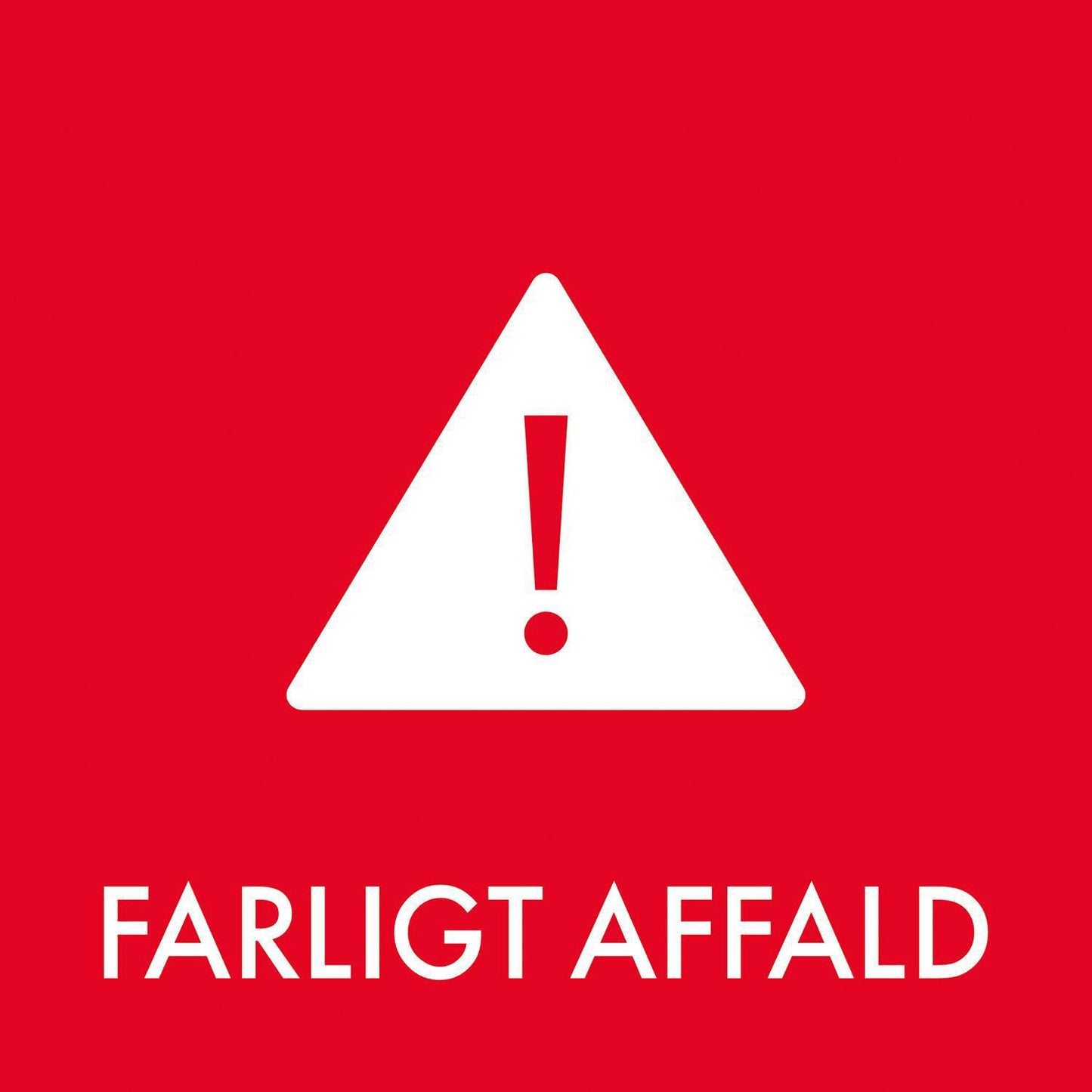 Piktogram FARLIGT AFFALD 12x12cm,stk